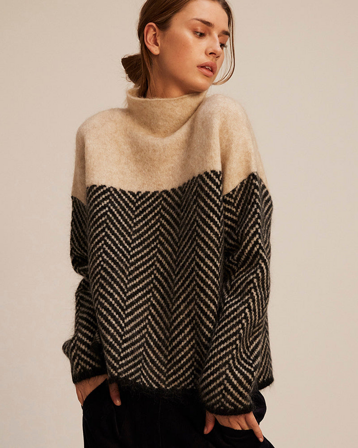 Norah | Maglione in Cotone con Collo Alto