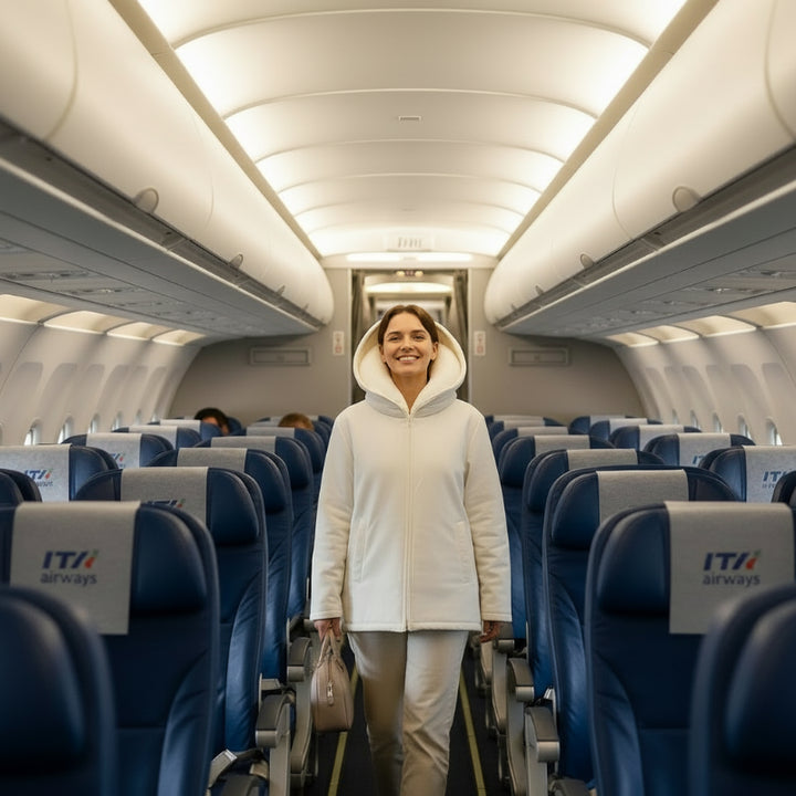 Felpa Unisex con Cappuccio e Cuscino da Viaggio